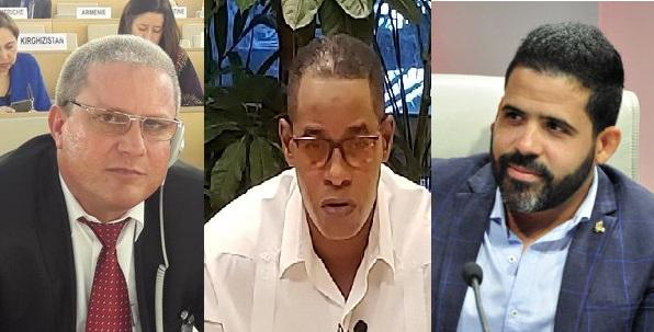 Luis Emilio Cadaval San Martín, Carlos Alberto Martínez Blanco y Yuri Pérez Martínez, los tres nuevos represores del régimen cubano.