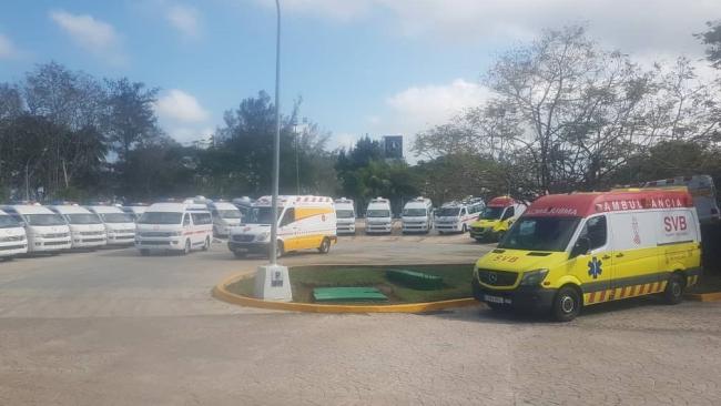 Ambulancias adquiridas por el Gobierno cubano.