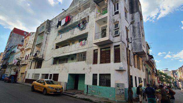 Edificio de La Habana donde estaba rentado el turista asesinado.