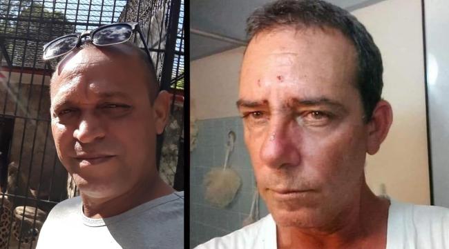 Jorge Bello Domínguez (izq) y Lázaro Yuri Valle Roca (der), periodistas independientes encarcelados por el régimen cubano.