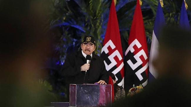 Daniel Ortega en un acto público.