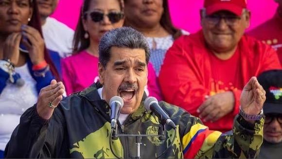 Nicolás Maduro en una marcha de apoyo a su gestión, Caracas, enero de 2024.