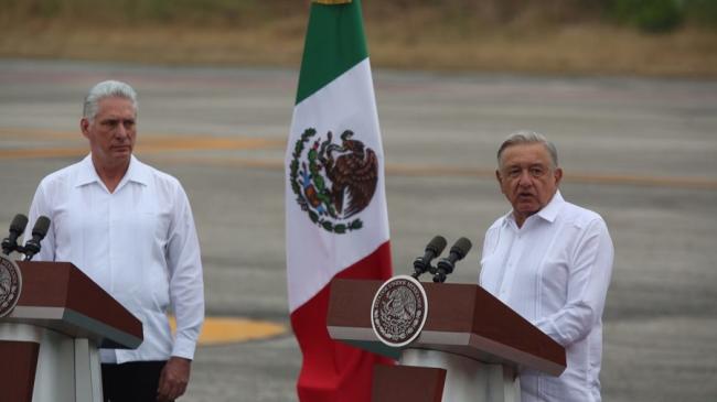 Miguel Díaz-Canel y Andrés Manuel Obrador en febrero de 2023.