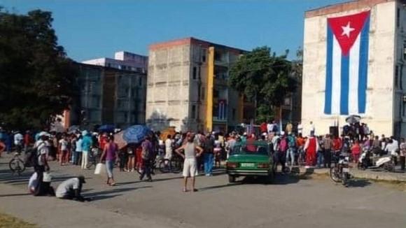 El Distrito José Martí adonde acudieron autoridades cubanas tras las protestas.