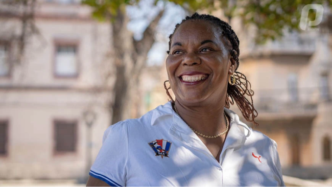 La campeona olímpica cubana de atletismo Yumileidi Cumbá.