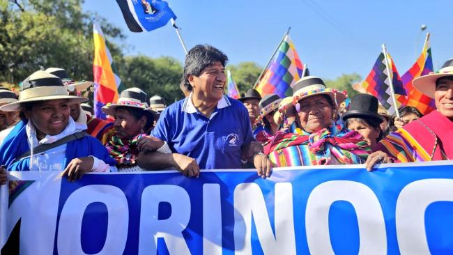 Evo Morales en una reunión del MAS en Cochabamba, mayo de 2024.