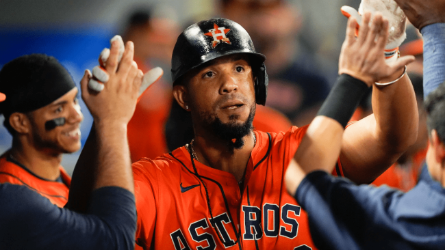 José Abreu en un juego con los Astros.