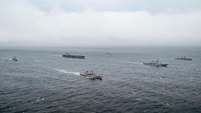 USS George Washington, USS Porter y USNS John Lenthall se unen a barcos chilenos.
