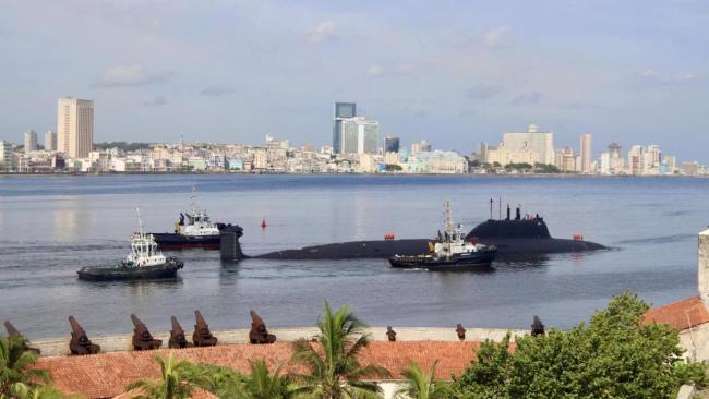 El submarino Kazán, parte de la flotilla de Rusia en La Habana, abandona la capital cubana.