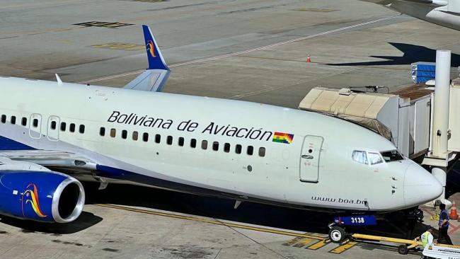 Avión de la estatal Boliviana de Aviación.