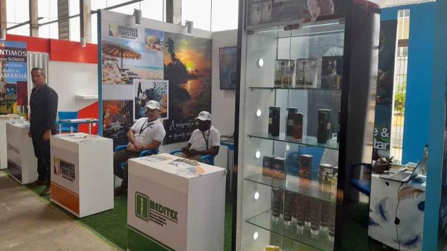 Stand de Cuba en la Feria Internacional de Luanda.