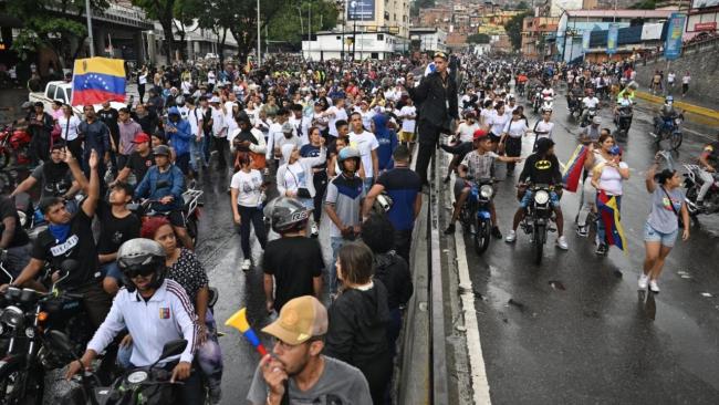 Protestas en Venezuela contra el fraude.