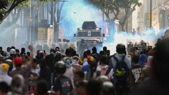 Manifestaciones en Venezuela tras el resultado electoral.