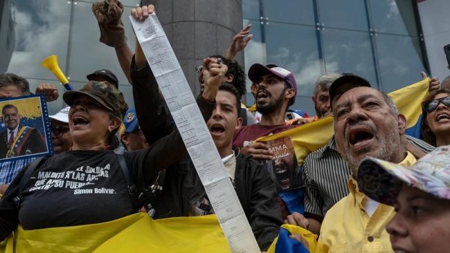 Protestas en Venezuela tras el resultado electoral del domingo 28 de julio.