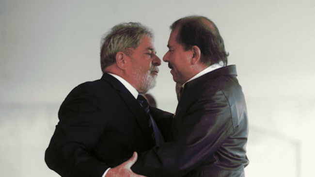 Lula y Daniel Ortega, antes aliados.