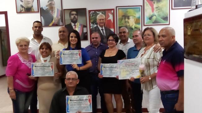 Equipo de la prensa oficial cubana acreditado en Venezuela.