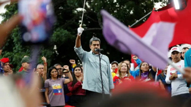 Nicolás Maduro durante un acto público en Caracas.