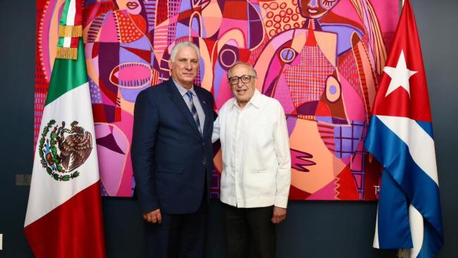 Miguel Díaz-Canel con el futuro ministro de Salud de Sheinbaum.