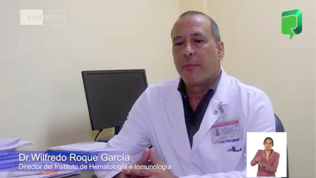 El director del Instituto de Hematología e Inmunología de Cuba, el doctor Wilfredo Roque García.