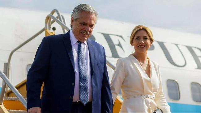 Alberto Fernández y Fabiola Sánchez, 2022.