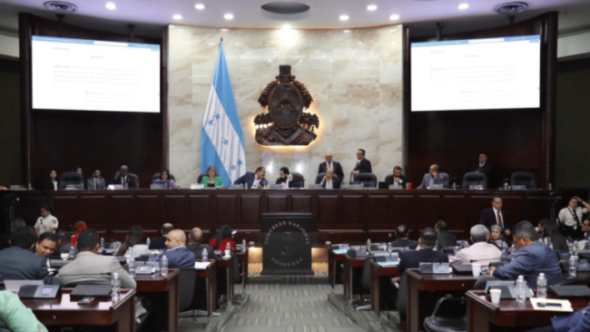 Sesión del Congreso Nacional de Honduras.