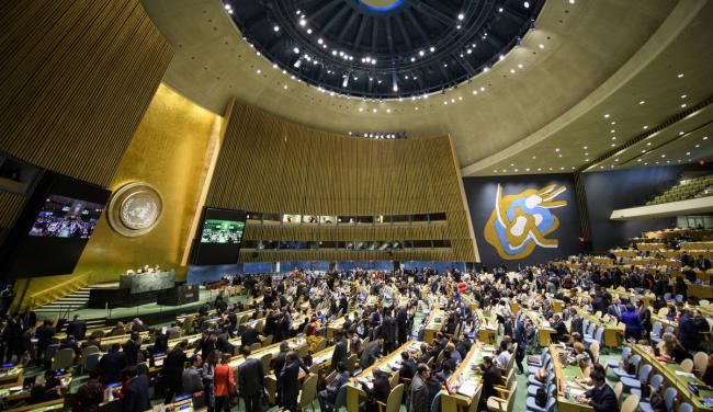 Plenaria de la Asamblea General de la ONU.