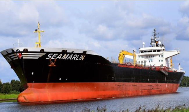 El buque petroquímico SeaMarlin, con bandera de Alemania.