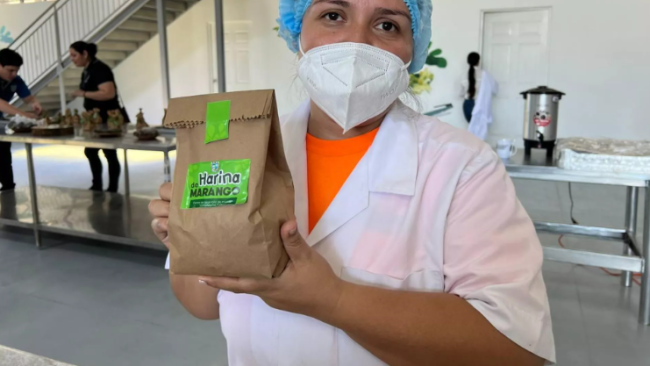 Harina producida en el Centro Desarrollo de Moringa Fidel Castro en Nicaragua..