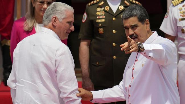 Díaz-Canel y Maduro en Caracas en abril de 2024.