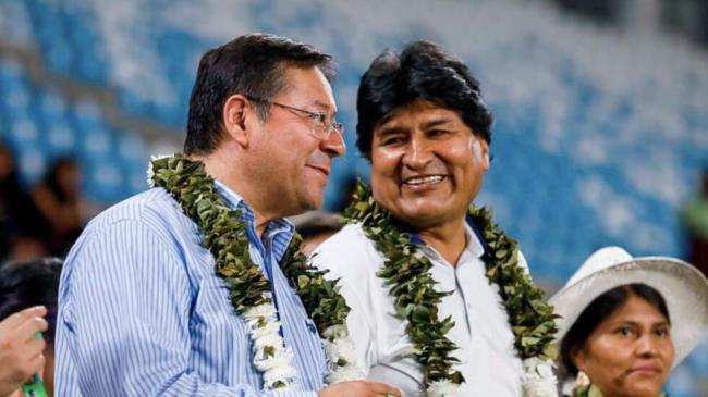 Luis Arce y Evo Morales. Archivo.