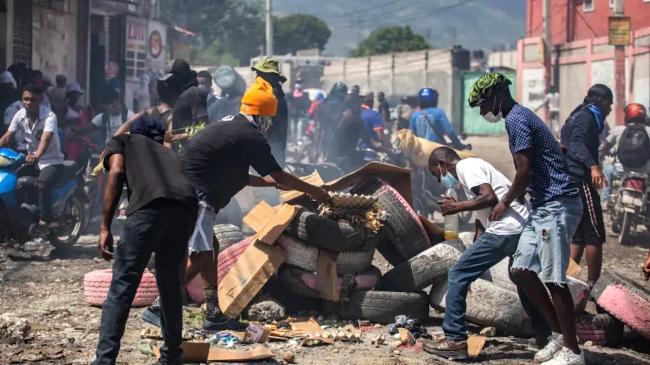 Barricadas en Puerto Príncipe durante una protesta en agosto de 2024.