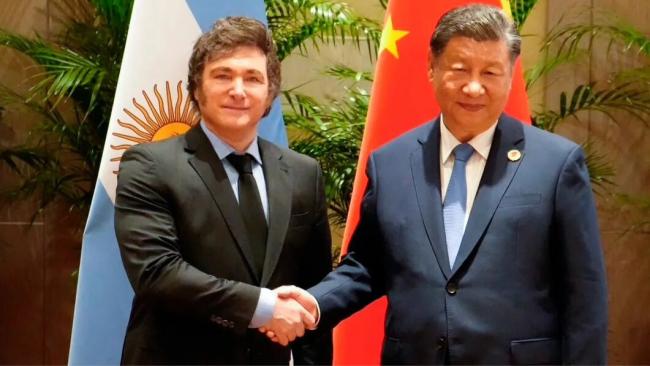 Javier Milei y Xi Jinping en una reunión bilateral durante la Cumbre del G20.