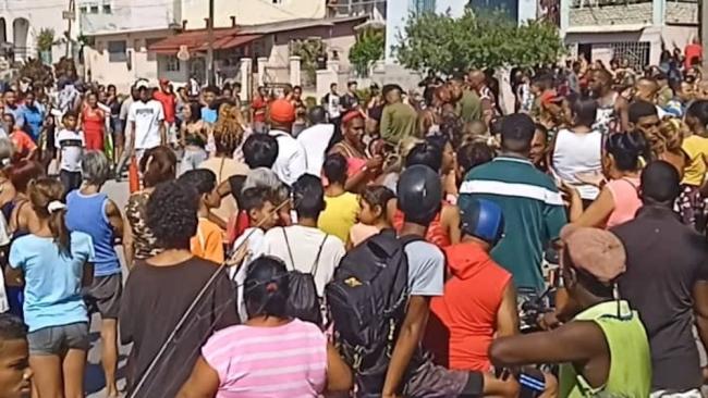 Protesta en Santiago de Cuba. 