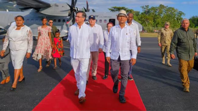 Gustavo Petro en su reciente visita a Haití.