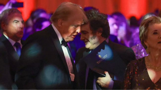 Donald Trump y Javier Milei, Mar-a-Lago, noviembre de 2024.