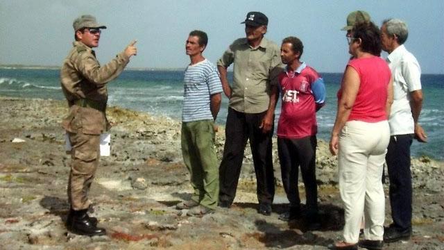 Un destacamento de vigilancia de las costas cubanas.