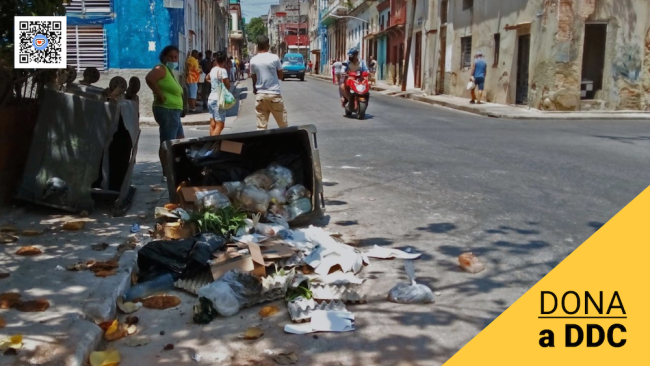 Basura en una calle de La Habana.