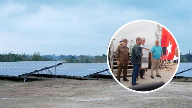 Inauguración del primer parque solar de Cuba.