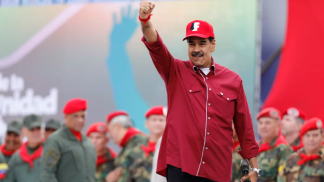 Nicolás Maduro durante un acto público.