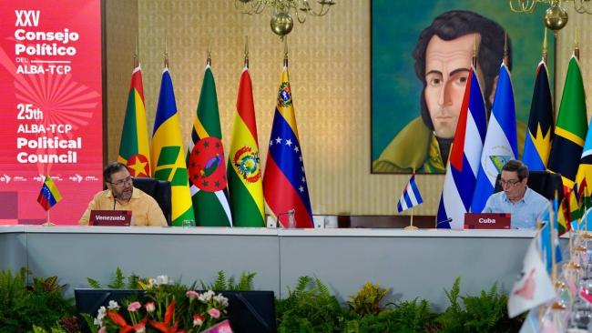 Bruno Rodríguez en el Consejo Político de la ALBA. 