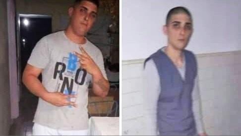 Adain Barreiro Pérez, antes y después de entrar a prisión.