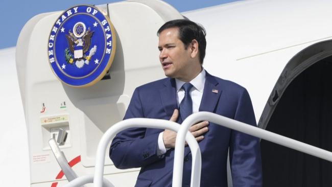 El secretario de Estado, Marco Rubio, en un viaje oficial.