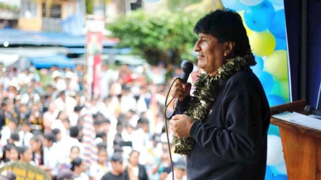 Evo Morales en un acto político reciente.