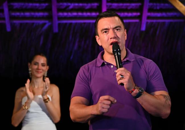 Daniel Noboa, reelegido presidente de Ecuador.