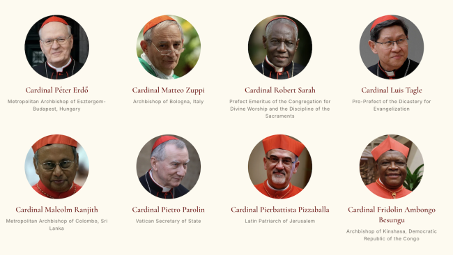 Algunos de los cardenales papables.