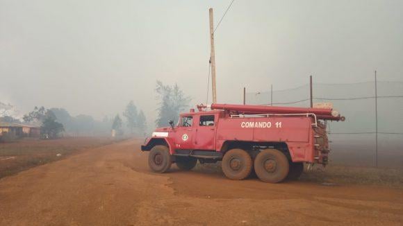 Incendio forestal en Holguín.