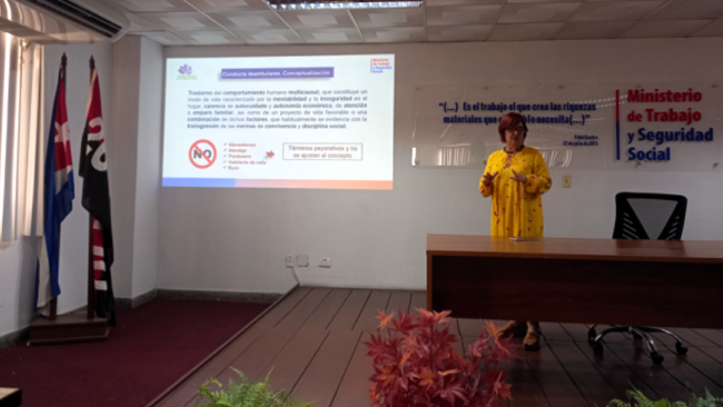 Belkis Delgado Cáceres, directora de Prevención, Asistencia y Trabajo Social.