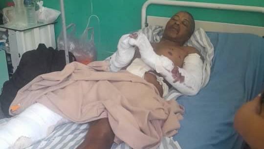 Juan Alberto De la Nuez Ramírez en el hospital cinefueguero Gustavo Aldereguía.