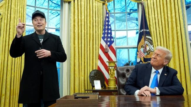 Elon Musk y Donald Trump en el despacho oval de la Casa Blanca.