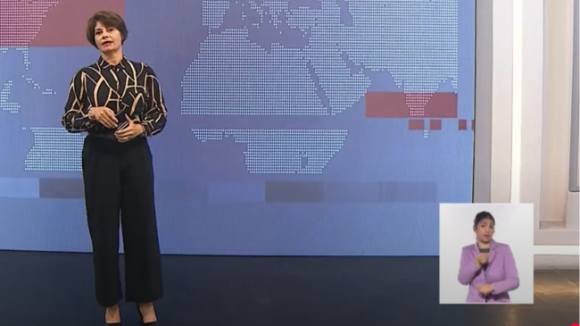 La periodista de la Televisión cubana Talía González.